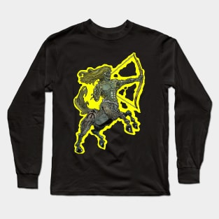 Zombie Art : ZOMBIE ZODIAC HORRORSCOPE (Sagittarius) T-Shirt Long Sleeve T-Shirt